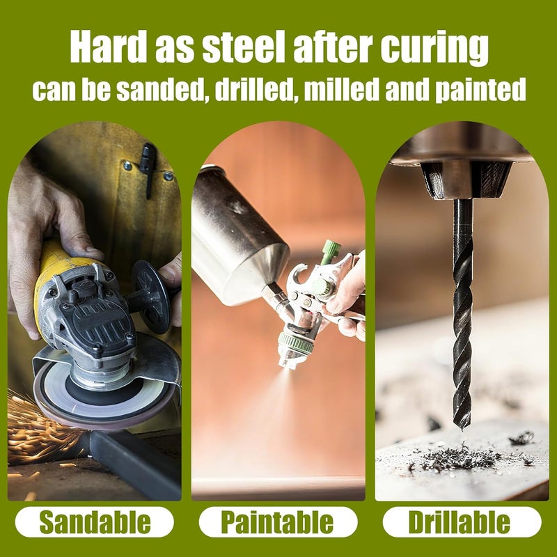 Flinemon Metal Glue, Heavy Duty Waterproof Epoxy Adhesive, Liquid Aluminum Bonding, Strong Foundry Glue for Welding Metals, Aluminum, Steel, Iron, Wood Filler, Plastic 1.76 oz - Image 4